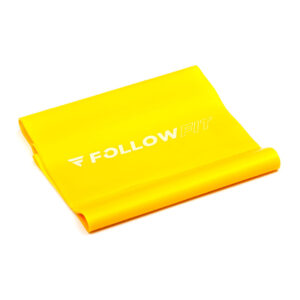 Tiraband Material: Latex Espesor: 0.35mm Medidas: Largo: 120cm / Ancho: 15cm Intensidad: Baja Color: Amarillo