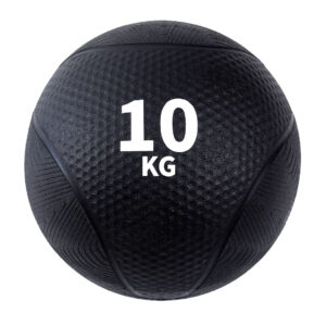 Pelota Medicinal c/Rebote Peso: 10 KG Material: Caucho Color: Negro/Negro