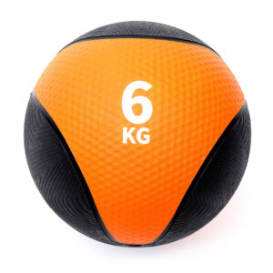Pelota Medicinal c/Rebote Peso: 6 KG Material: Caucho Color: Negro/Naranja